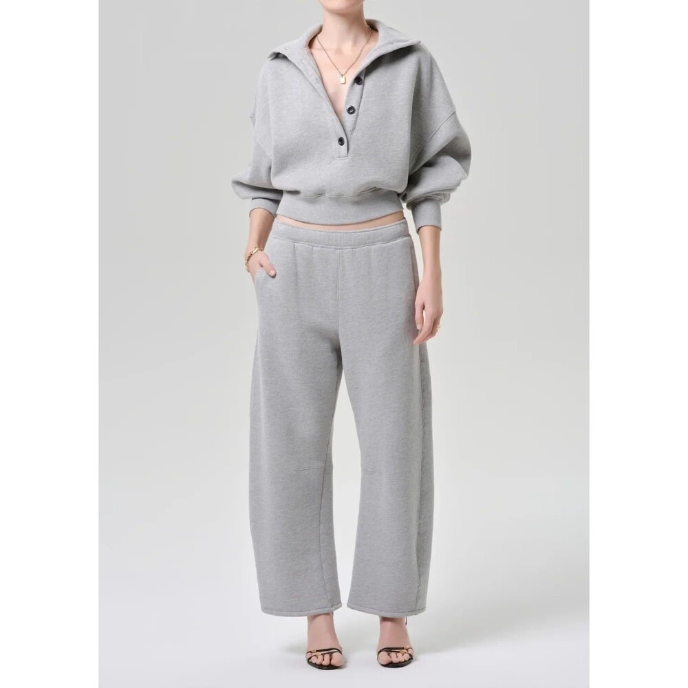 Citizens of Humanity Miro Sweatpants Womens Large Gray Wide Leg Lounge NEW